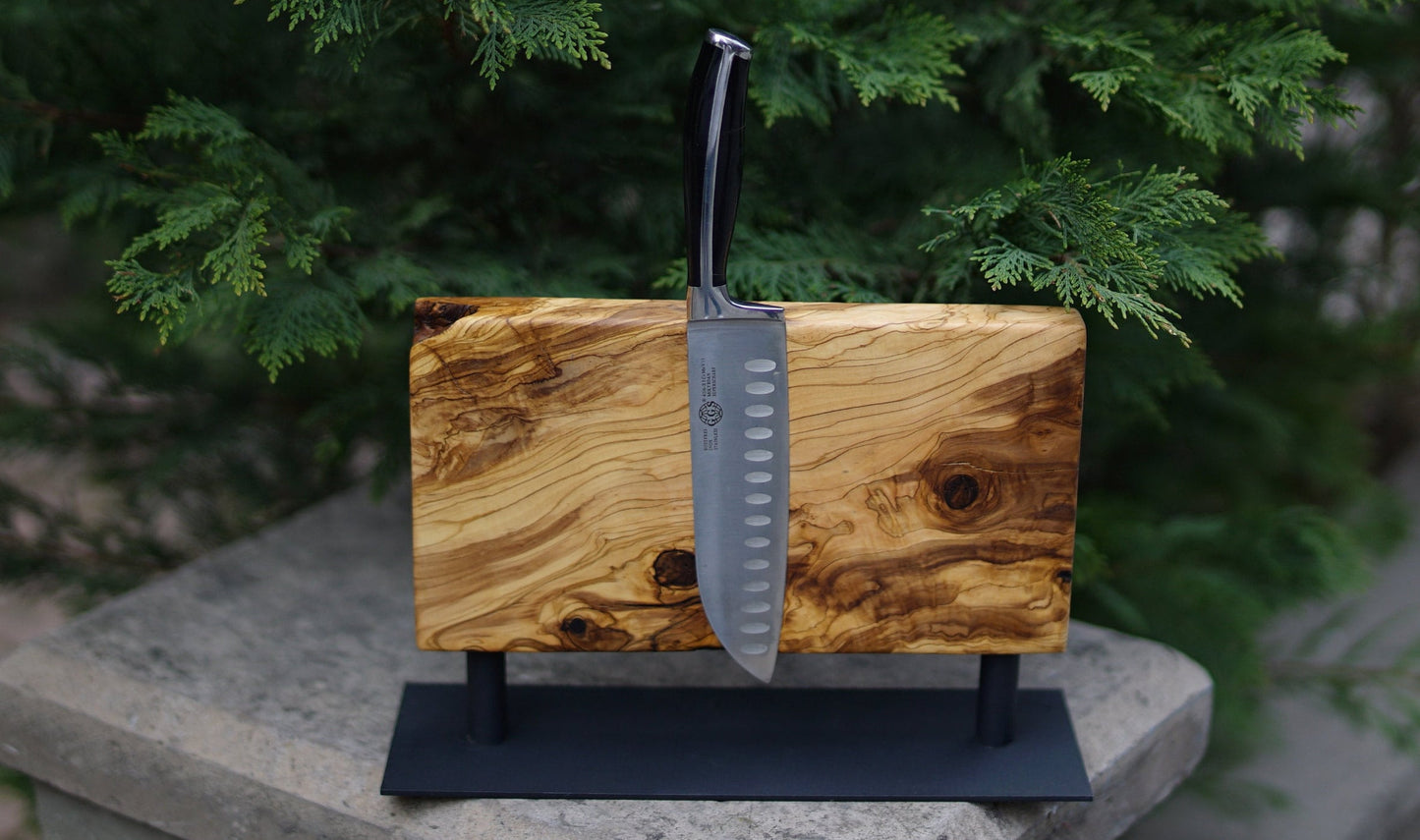 Magnetic Knife Block- Knife Display, Knife Block, Utensil Holder For Kitchen, Kitchen Organization Knife Stand, Magnetic Knife Block,