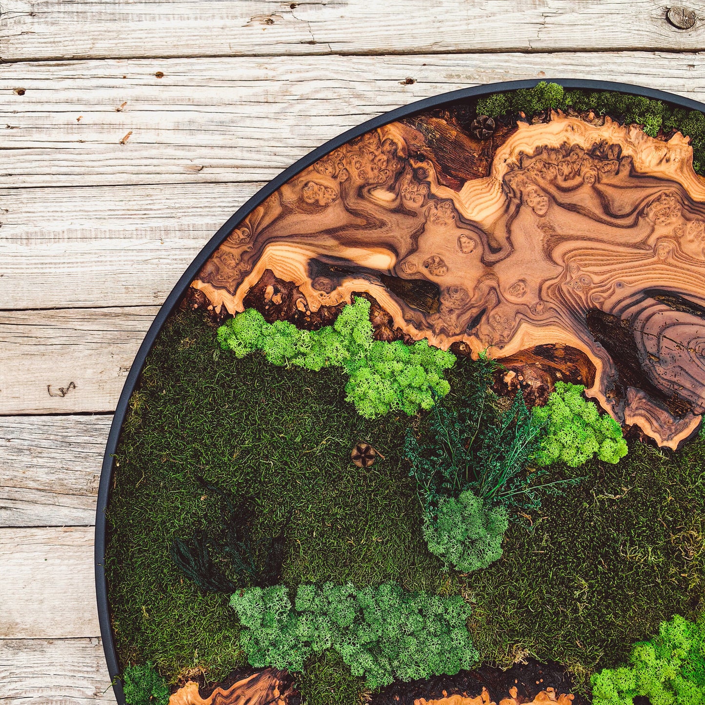 Moss Wall Decor - Custom Made Moss Wood Wall Art - Preserved Moss Wall Decor