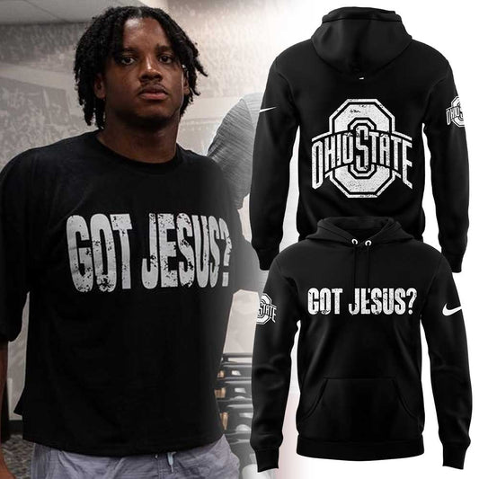 Limited Edition Ohio State Football Got Jesus? Black Hoodie V2