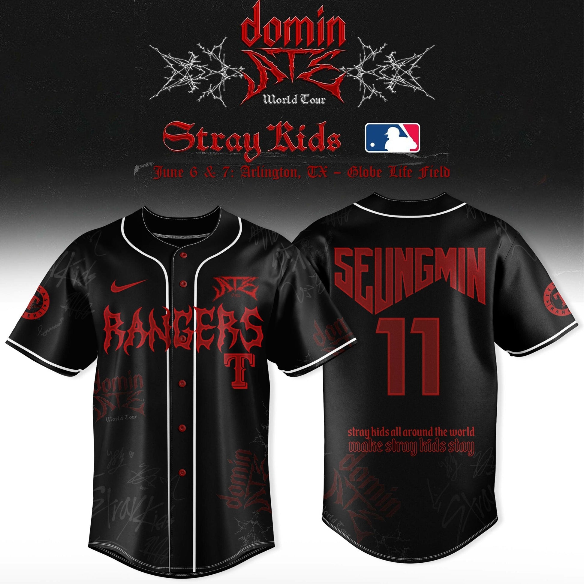Texas Rangers x Stray Kids Word tour 2025