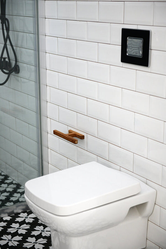 Minimalist Toilet Paper Holder, Handmade Bathroom Decor, Scandinavian Bathroom Decor, Modern Bathroom Accessories, Wood Toilet Paper Holder