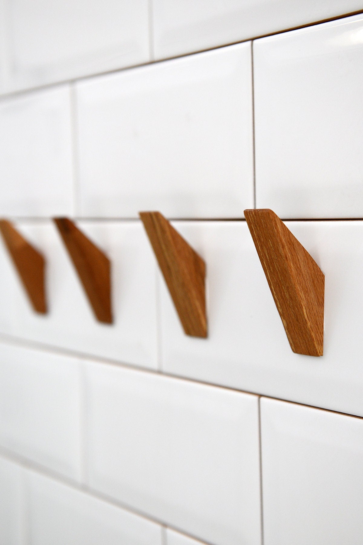 Minimalist Hooks For Wall, Handmade Wooden Towel Hooks, Modern Bathroom Wall Decor, Scandinavian Coat Hooks Wall Mount,Wall Hooks Decorative