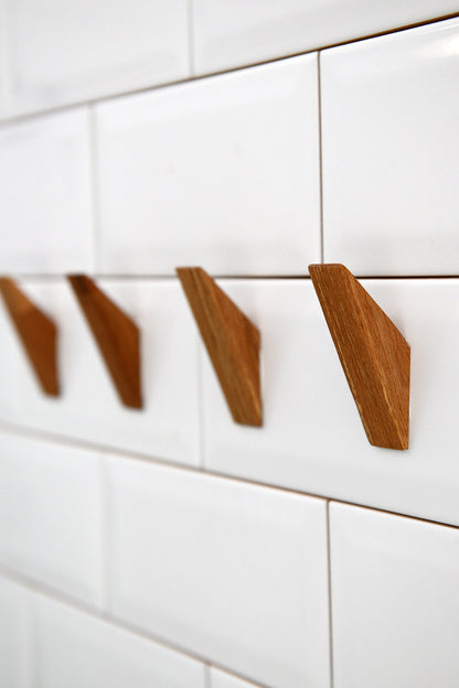 Minimalist Hooks For Wall, Handmade Wooden Towel Hooks, Modern Bathroom Wall Decor, Scandinavian Coat Hooks Wall Mount,Wall Hooks Decorative