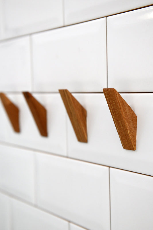 Minimalist Hooks For Wall, Handmade Wooden Towel Hooks, Modern Bathroom Wall Decor, Scandinavian Coat Hooks Wall Mount,Wall Hooks Decorative