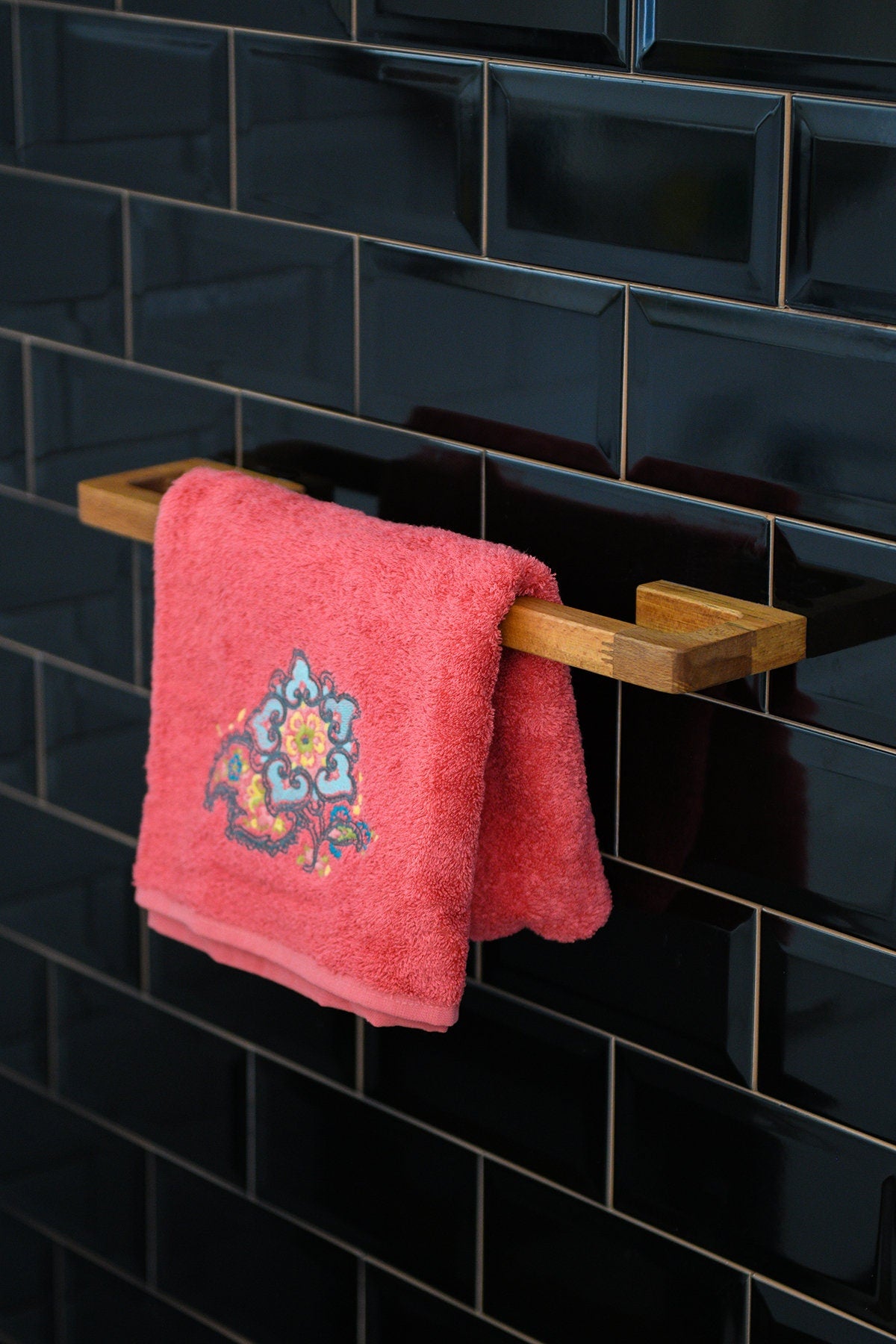 Wood Towel Hooks, Wood Towel Rods,Modern Towel Rack, Wooden Holder