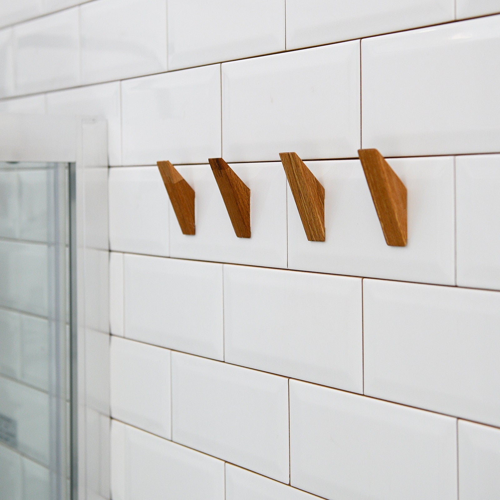 Minimalist Hooks For Wall, Handmade Wooden Towel Hooks, Modern Bathroom Wall Decor, Scandinavian Coat Hooks Wall Mount,Wall Hooks Decorative