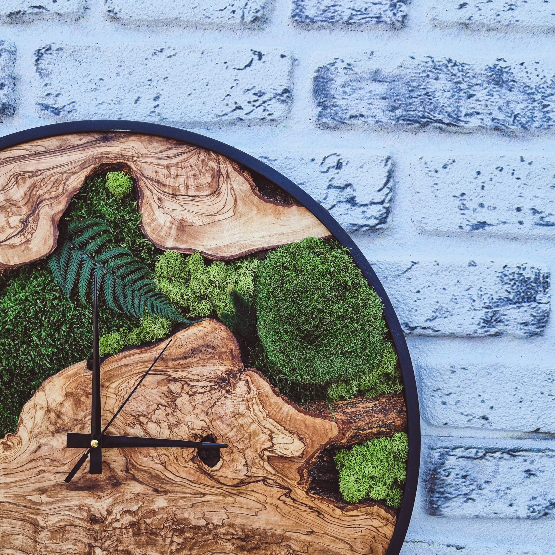 Moss Wall Clock-Made To Order Wood Wall Clock, Moss Clock For Wall, Wall Clock Decor, Custom Made Moss, Moss Wall Art, Christmas Gift