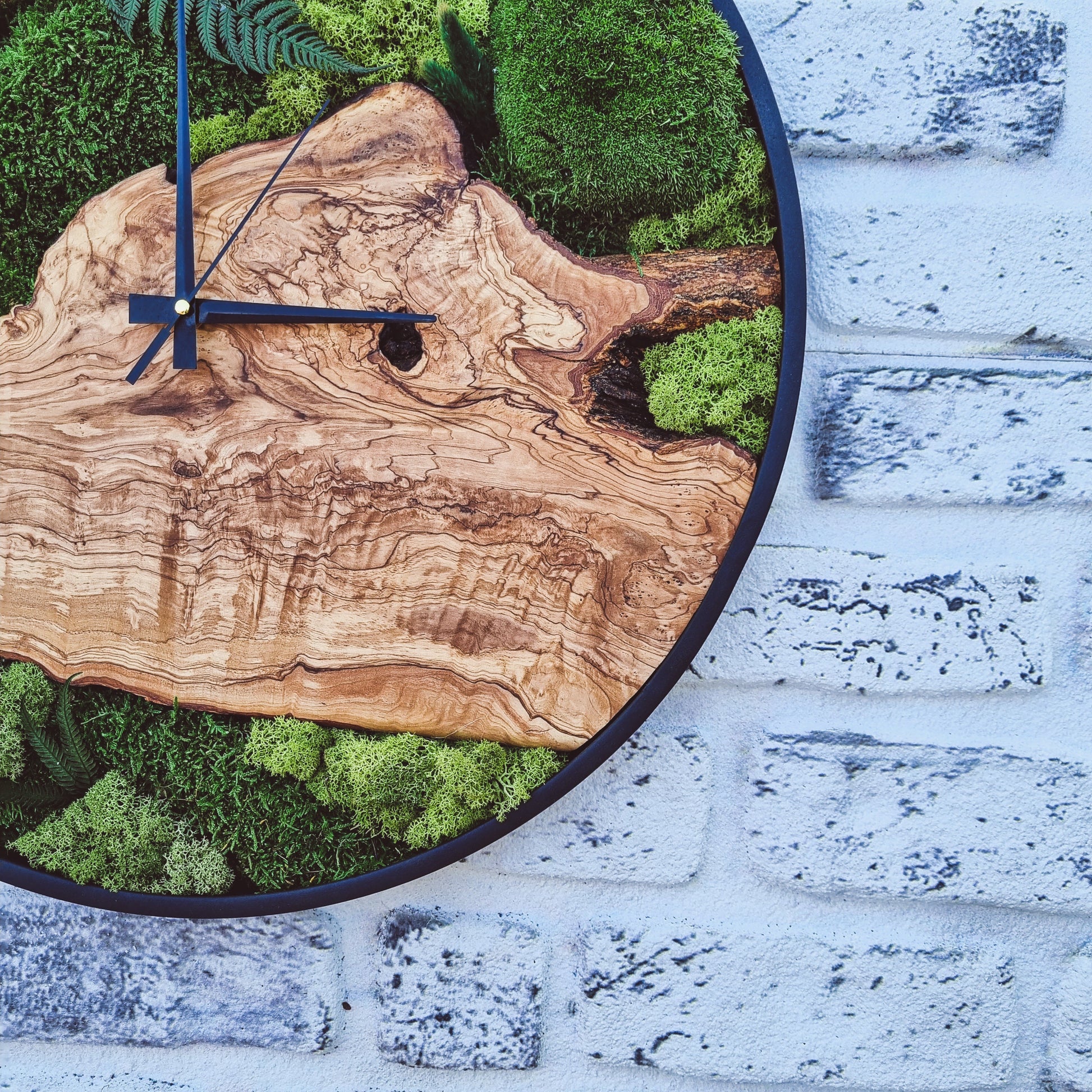 Moss Wall Clock-Made To Order Wood Wall Clock, Moss Clock For Wall, Wall Clock Decor, Custom Made Moss, Moss Wall Art, Christmas Gift