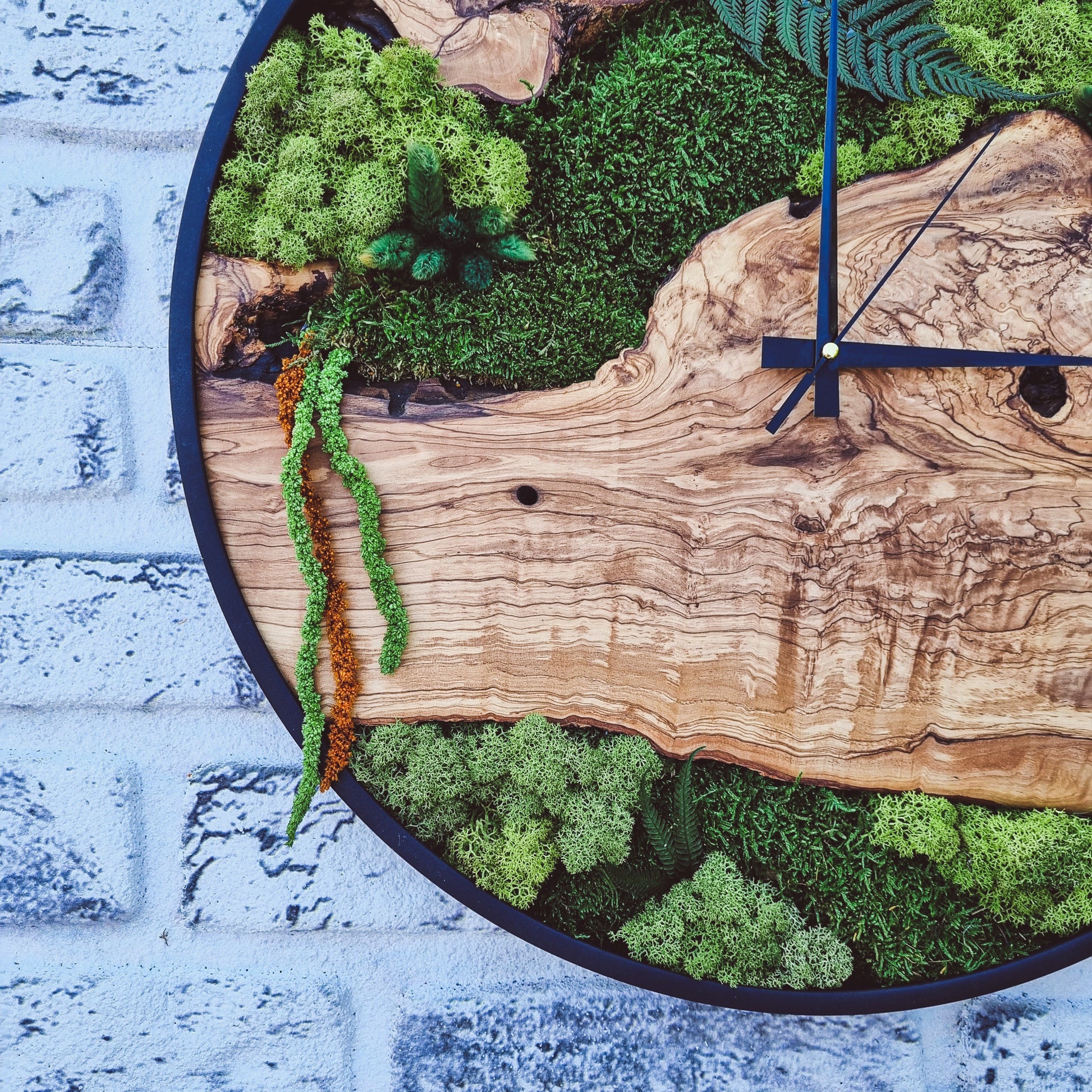 Moss Wall Clock-Made To Order Wood Wall Clock, Moss Clock For Wall, Wall Clock Decor, Custom Made Moss, Moss Wall Art, Christmas Gift