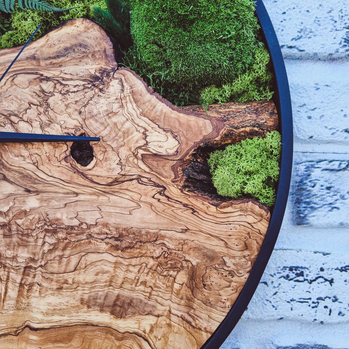 Moss Wall Clock-Made To Order Wood Wall Clock, Moss Clock For Wall, Wall Clock Decor, Custom Made Moss, Moss Wall Art, Christmas Gift