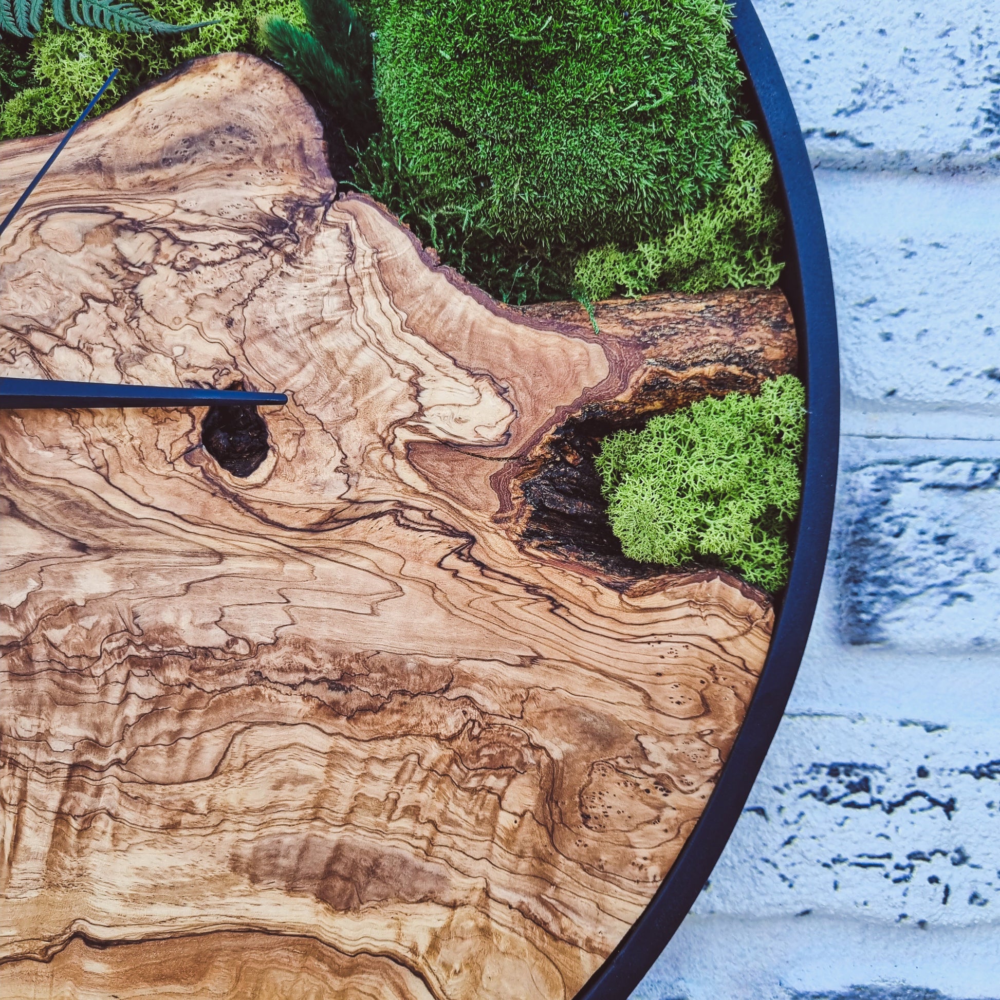 Moss Wall Clock-Made To Order Wood Wall Clock, Moss Clock For Wall, Wall Clock Decor, Custom Made Moss, Moss Wall Art, Christmas Gift