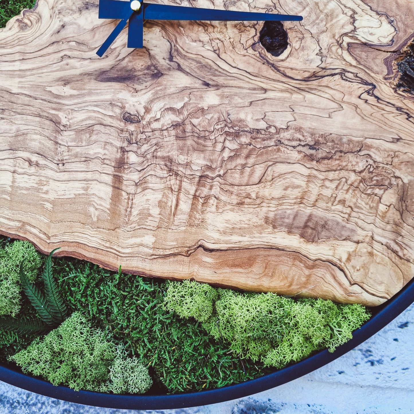 Moss Wall Clock-Made To Order Wood Wall Clock, Moss Clock For Wall, Wall Clock Decor, Custom Made Moss, Moss Wall Art, Christmas Gift