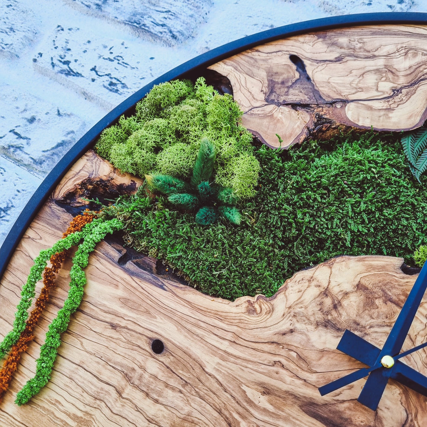 Moss Wall Clock-Made To Order Wood Wall Clock, Moss Clock For Wall, Wall Clock Decor, Custom Made Moss, Moss Wall Art, Christmas Gift