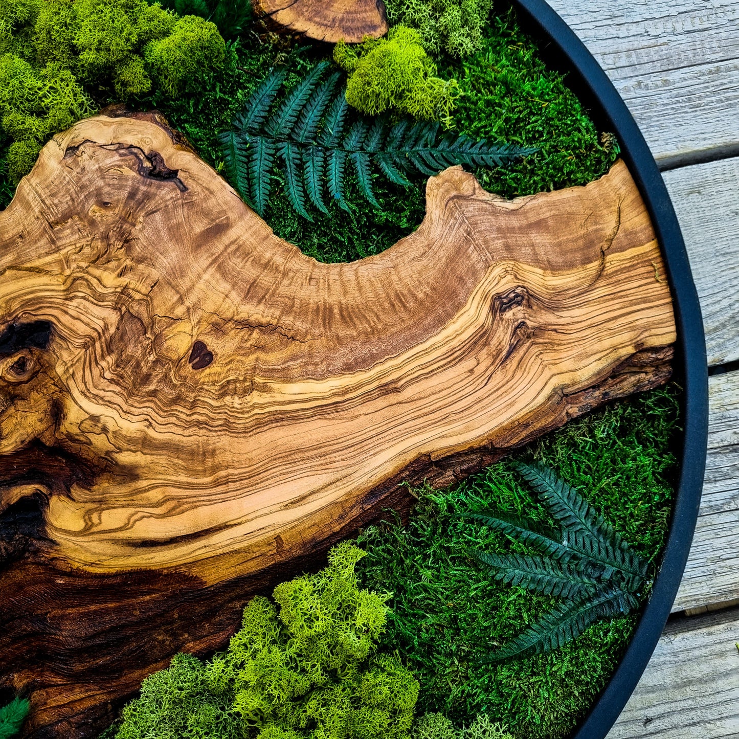 Bespoke Moss Wall Decor - Custom Made Moss Wood Wall Art - Preserved Moss Wall Decor - Wooden Wall Decor for Living Room - Christmas Gift
