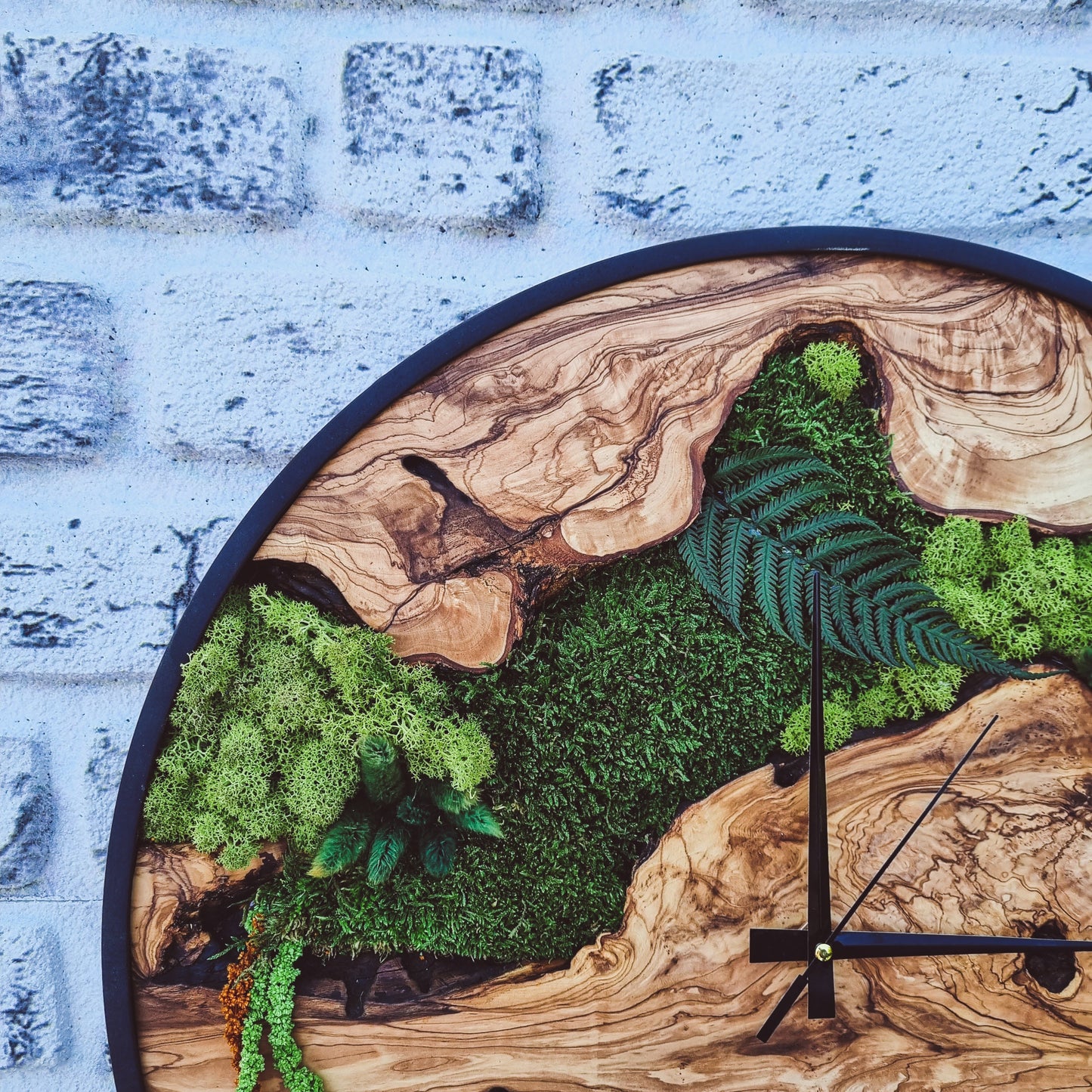 Moss Wall Clock-Made To Order Wood Wall Clock, Moss Clock For Wall, Wall Clock Decor, Custom Made Moss, Moss Wall Art, Christmas Gift
