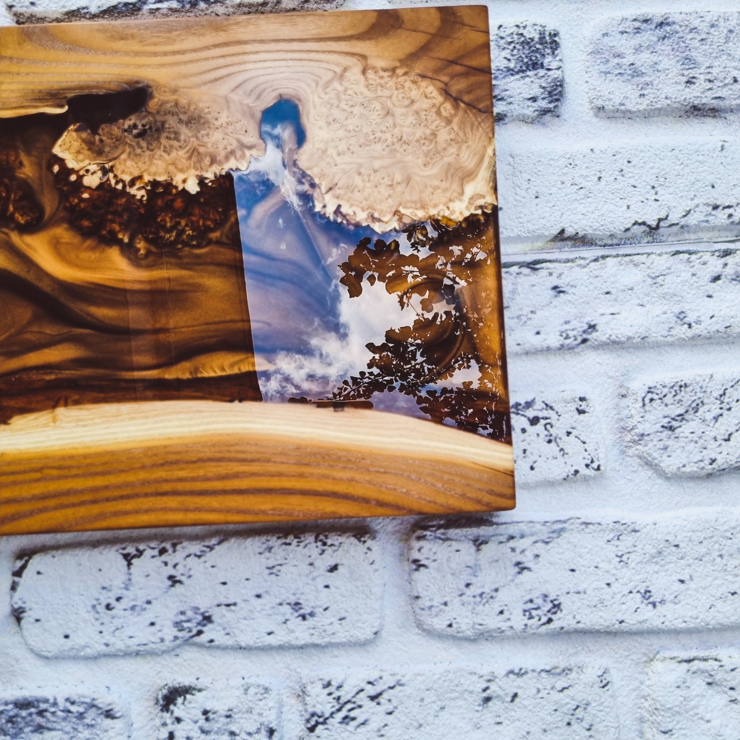 Resin Wooden Wall Decor, Home Decor Wall Art For Living Room, Epoxy Wall Decor Living Room, Aesthetic Boho Wall Decor