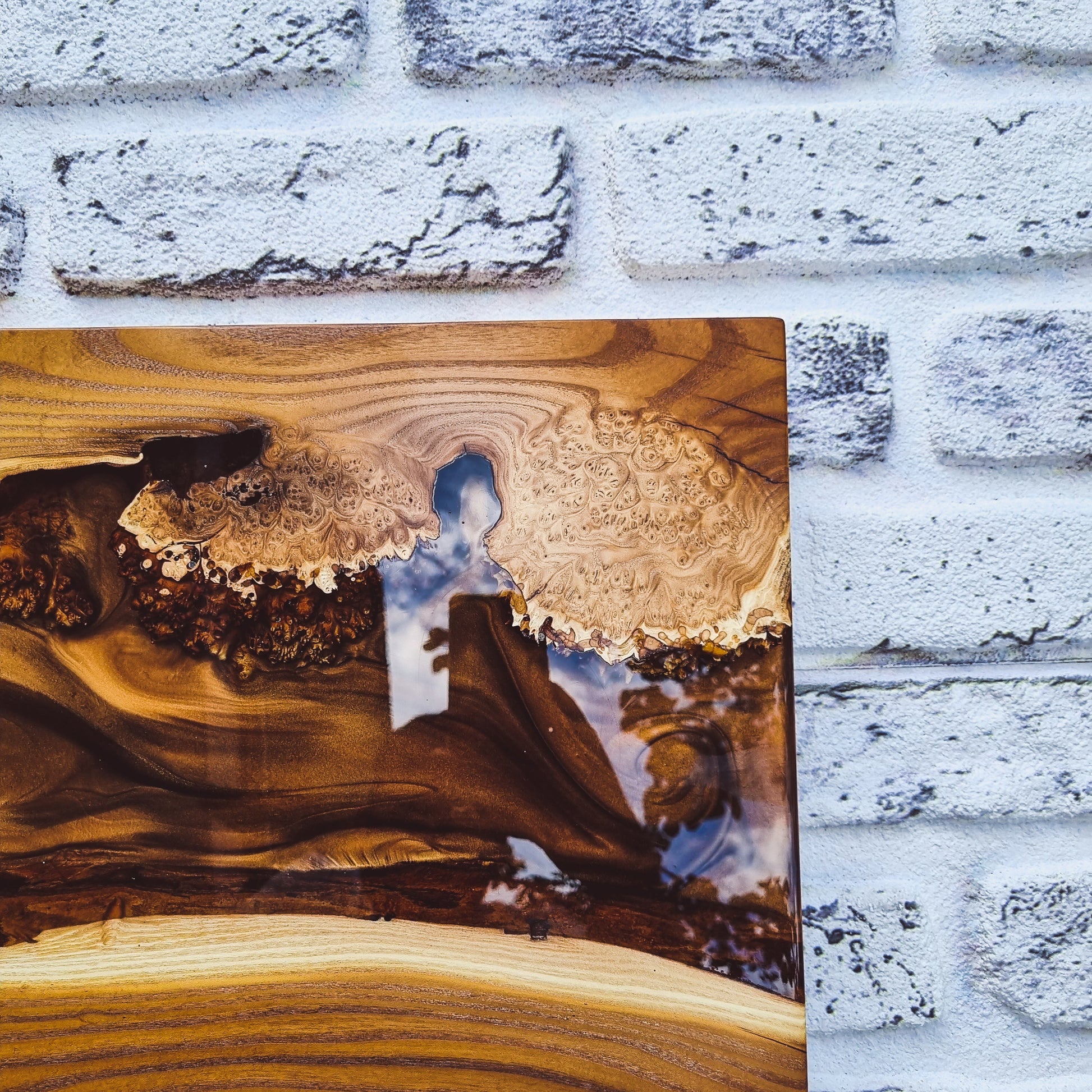 Resin Wooden Wall Decor, Home Decor Wall Art For Living Room, Epoxy Wall Decor Living Room, Aesthetic Boho Wall Decor