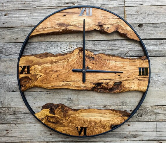 Made to Order Wood Wall Clock, Unique Wall Clock, Wood Clocks for Wall, Farmhouse Decor