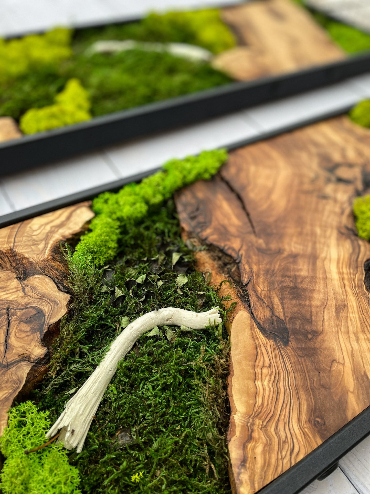 Moss Wall Decor, Moss Wall Art, Wood & Preserved Moss