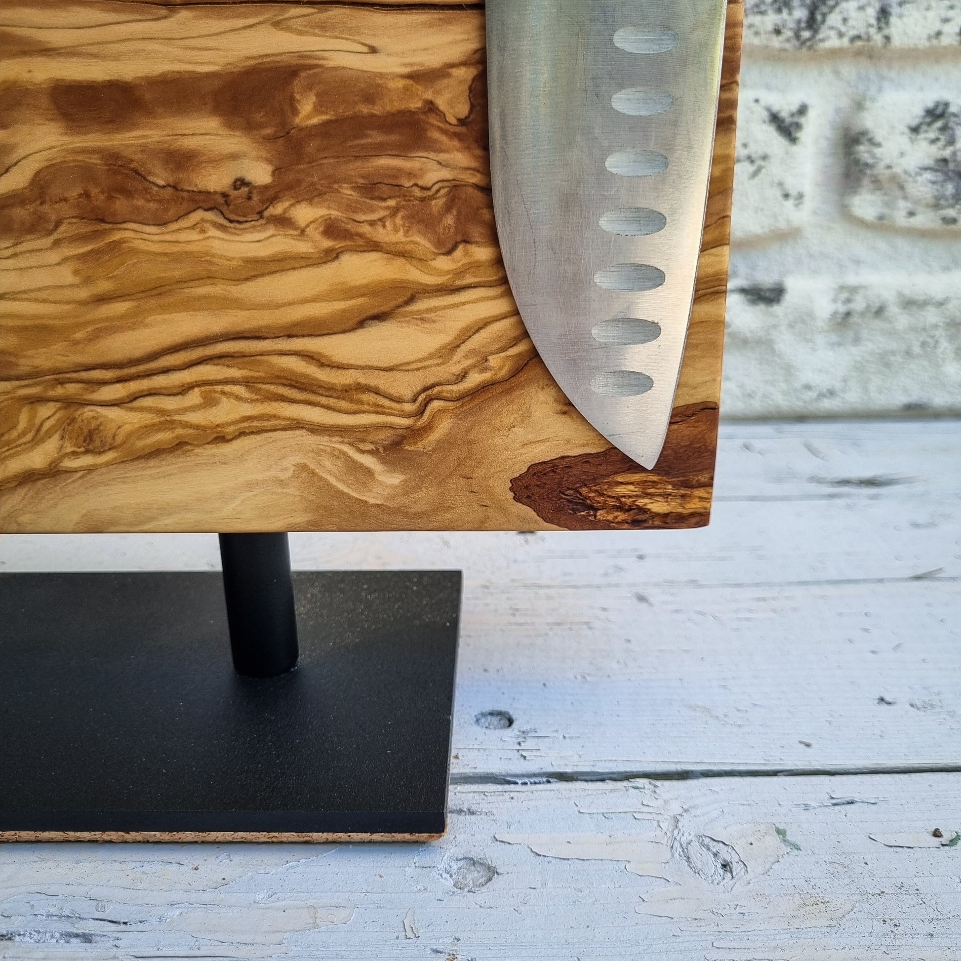 Magnetic Knife Rack, Olive Wood Knife Holder