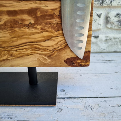 Magnetic Knife Rack, Olive Wood Knife Holder