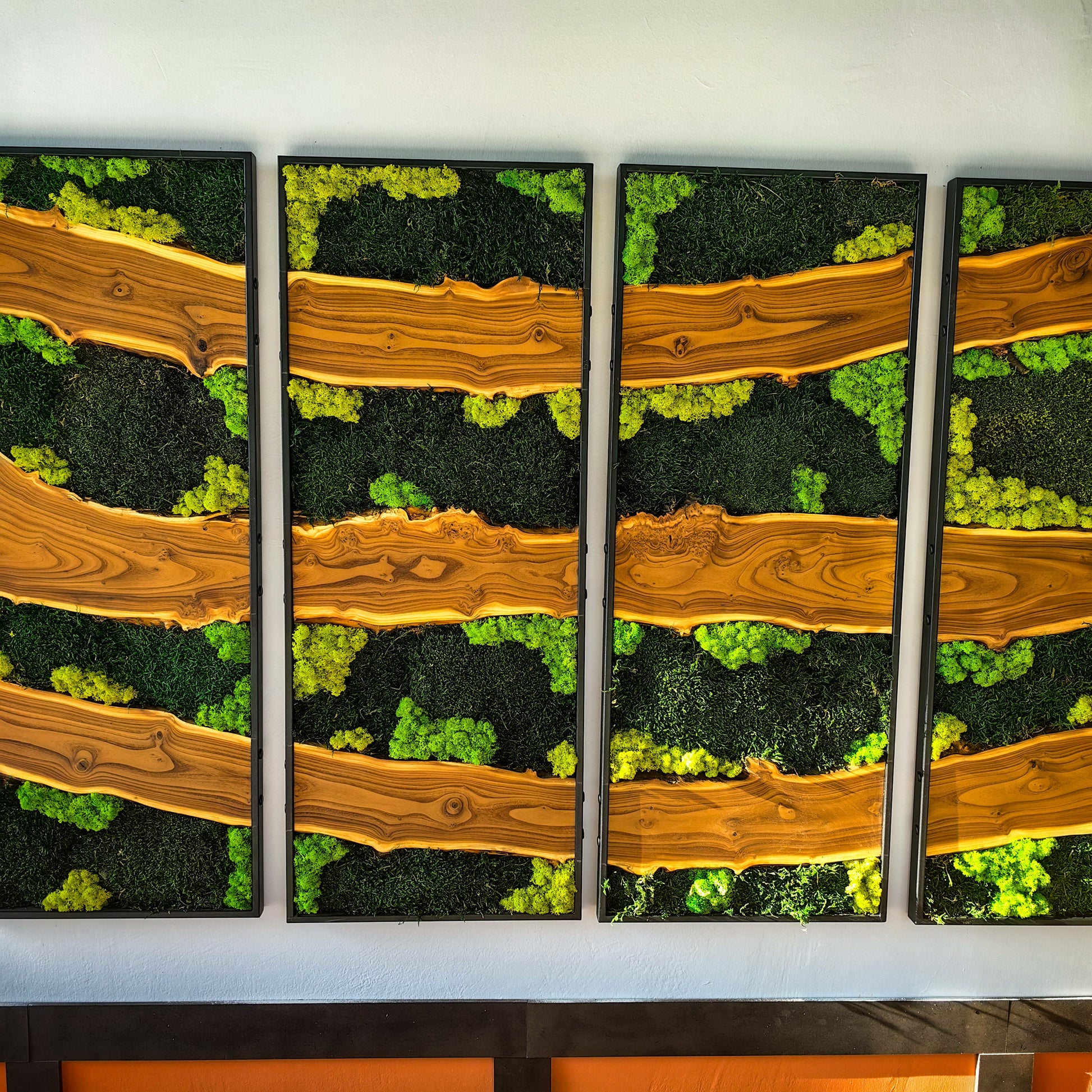 Moss Wall Decor, Moss Wall Art, Silverberry Wood & Preserved Moss