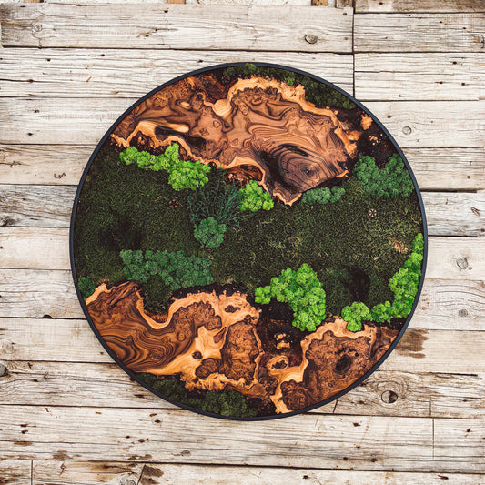 Moss Wall Decor - Custom Made Moss Wood Wall Art - Preserved Moss Wall Decor