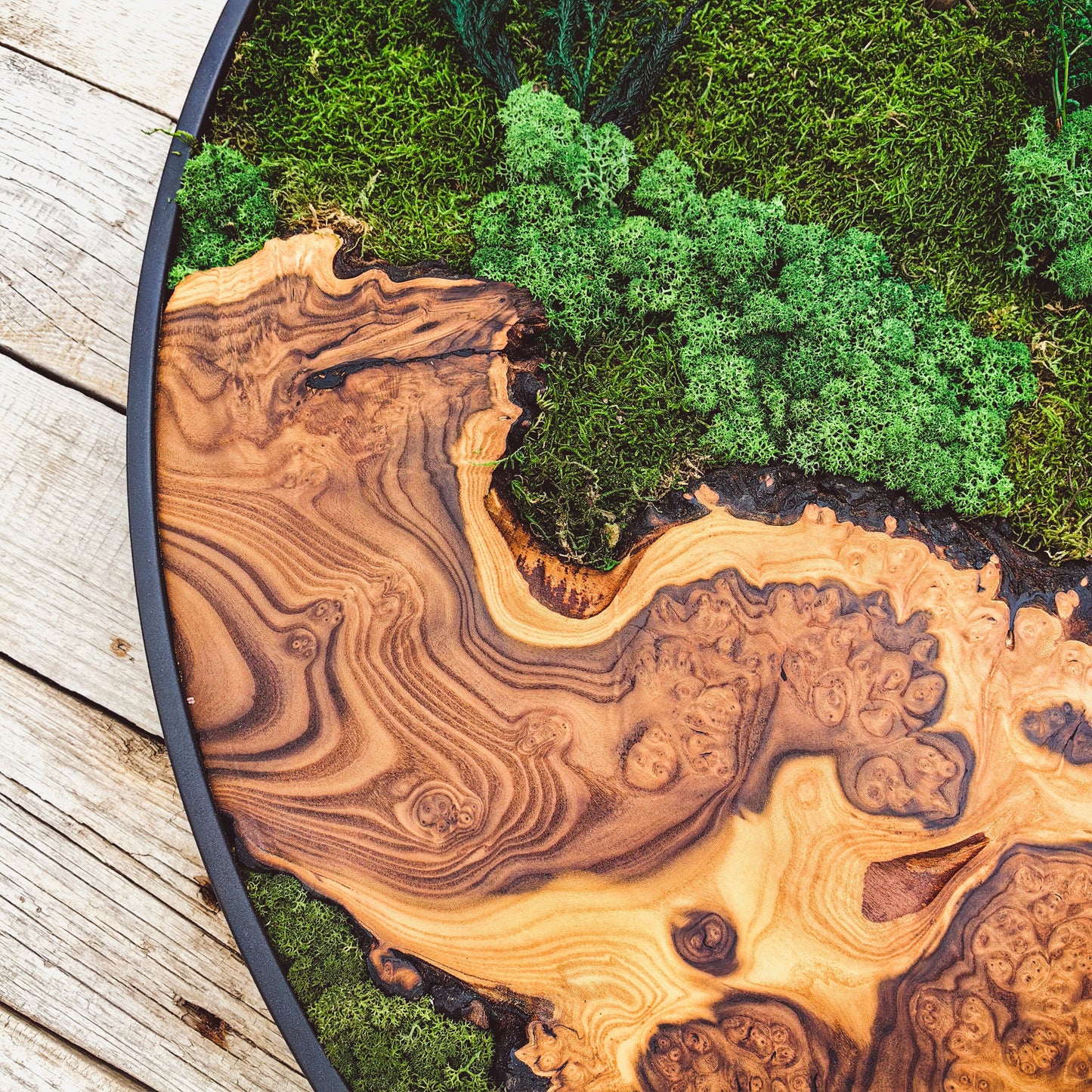 Moss Wall Decor - Custom Made Moss Wood Wall Art - Preserved Moss Wall Decor