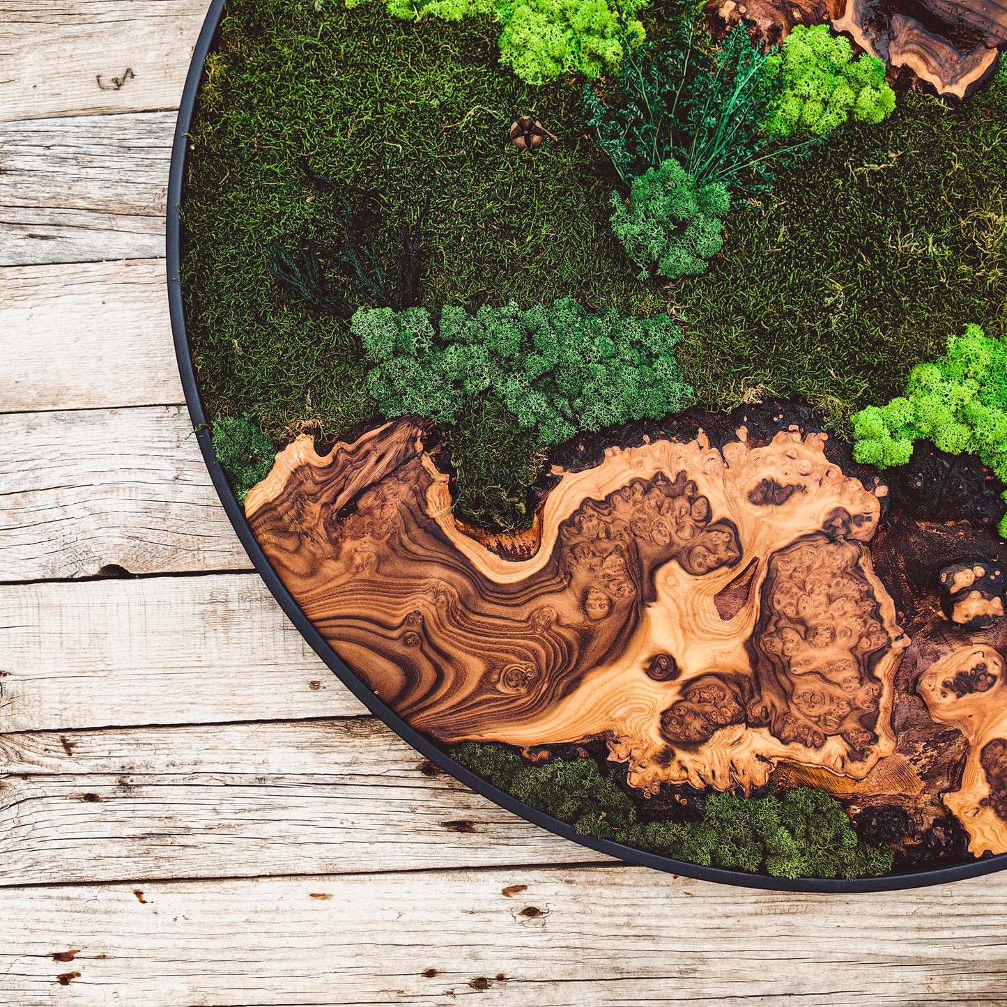 Moss Wall Decor - Custom Made Moss Wood Wall Art - Preserved Moss Wall Decor