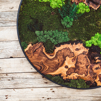 Moss Wall Decor - Custom Made Moss Wood Wall Art - Preserved Moss Wall Decor