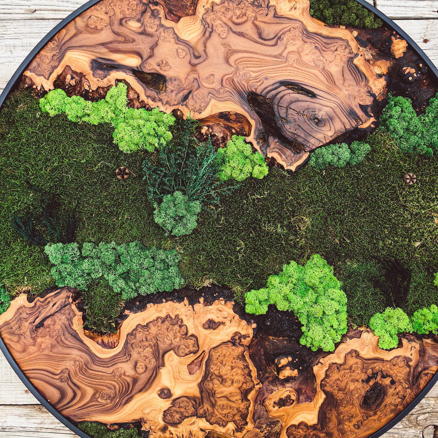Moss Wall Decor - Custom Made Moss Wood Wall Art - Preserved Moss Wall Decor