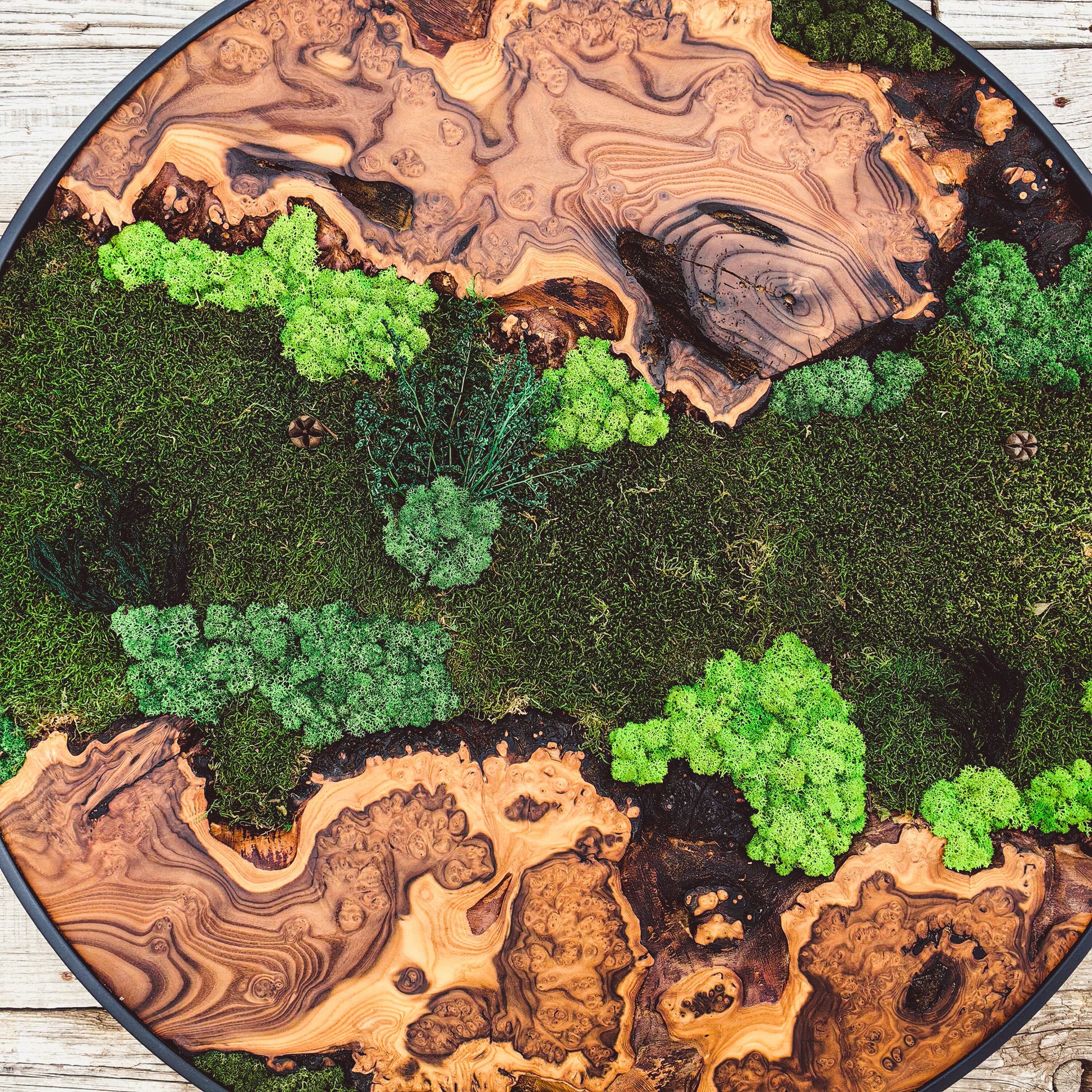 Moss Wall Decor - Custom Made Moss Wood Wall Art - Preserved Moss Wall Decor