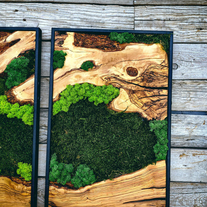 Moss Wall Art - Wood & Moss Wall Decor