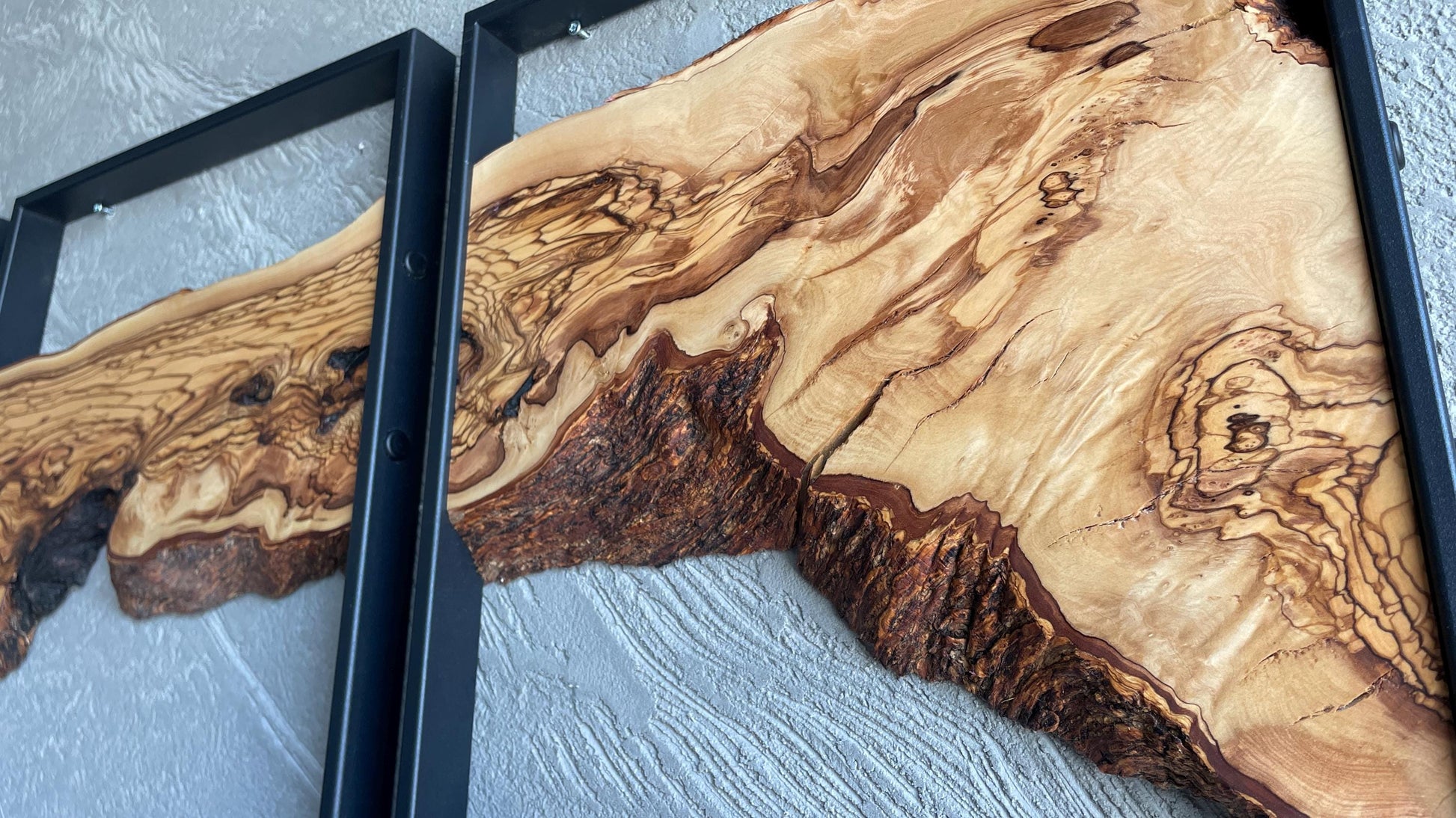 Olive Wood Wall Art Collection – 3 Piece Wood Wall Decor Set for Stylish Home Decor, Rustic Wall Art, Nature-Inspired Design