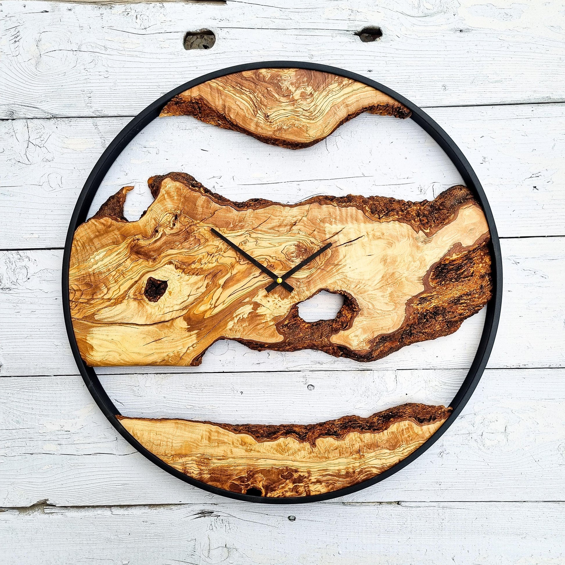 Large Wood Clock, Wood Wall Clock , Wood Clock , Wooden Wall Clock , Rustic Wall Clock , Farmhouse Clock, Unique Wall Clock