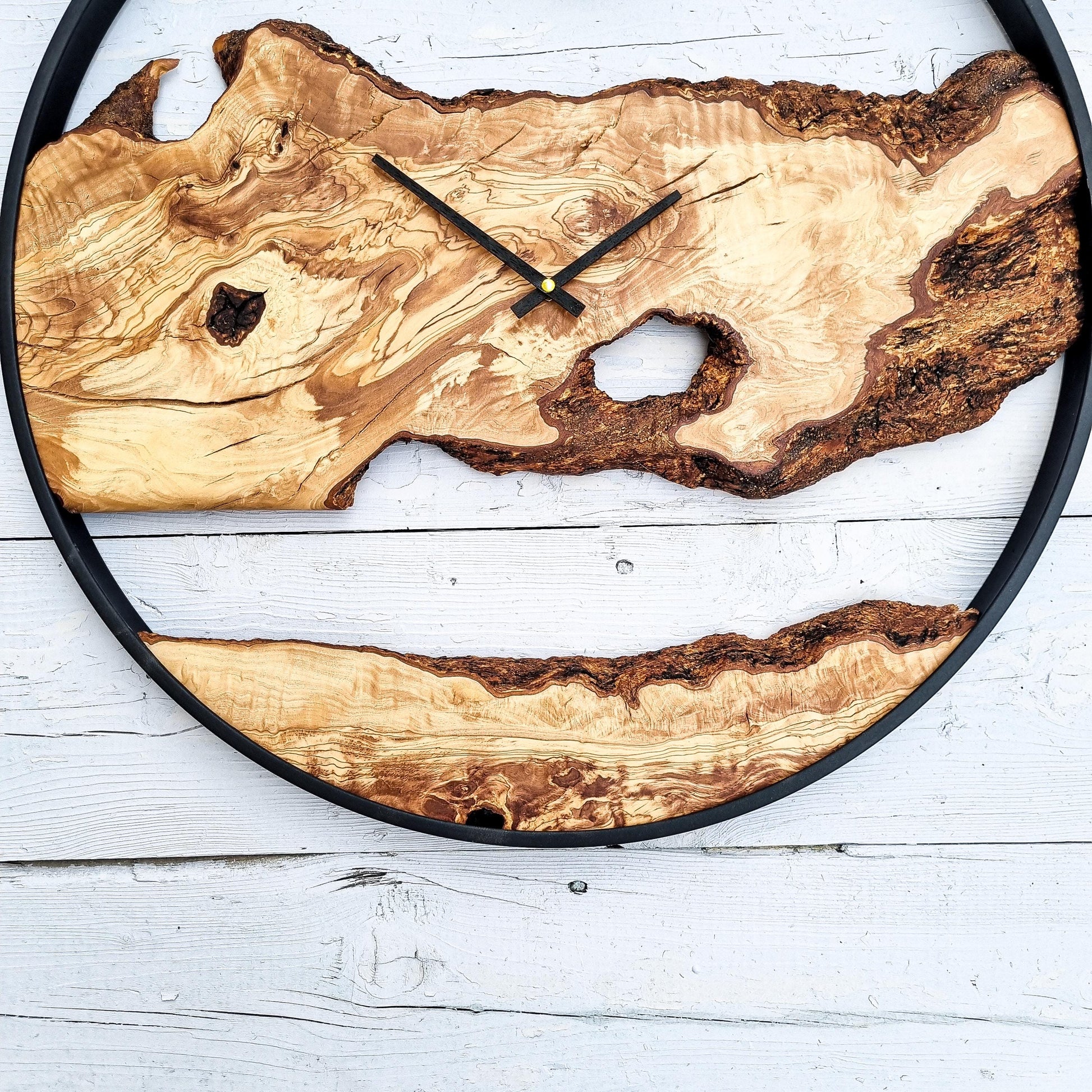 Large Wood Clock, Wood Wall Clock , Wood Clock , Wooden Wall Clock , Rustic Wall Clock , Farmhouse Clock, Unique Wall Clock